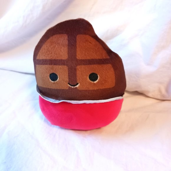 Squishmallow Paulton The Chocolate Bar Red Brown Silver Plush KellyToy 5" - Picture 2 of 7